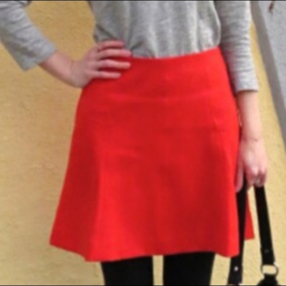 LOFT red-orange skirt